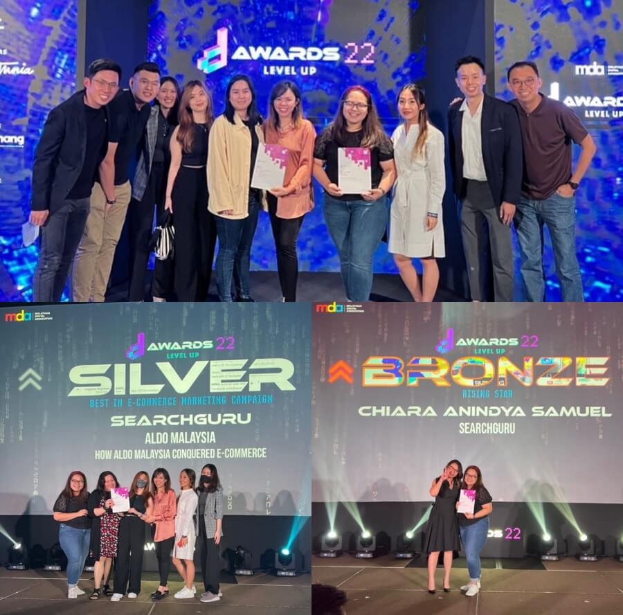 Congratulations to our team for snagging Silver for Best in e-Commerce Marketing Campaign (ALDO Malaysia) and also to Chiara on winning Bronze for the Rising Star Awards! 
