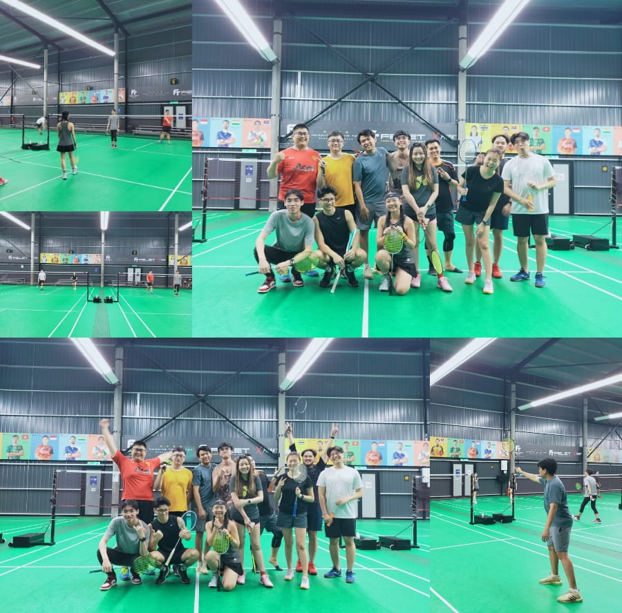 Our Gurus smashed it at the badminton court with a great sweat session.